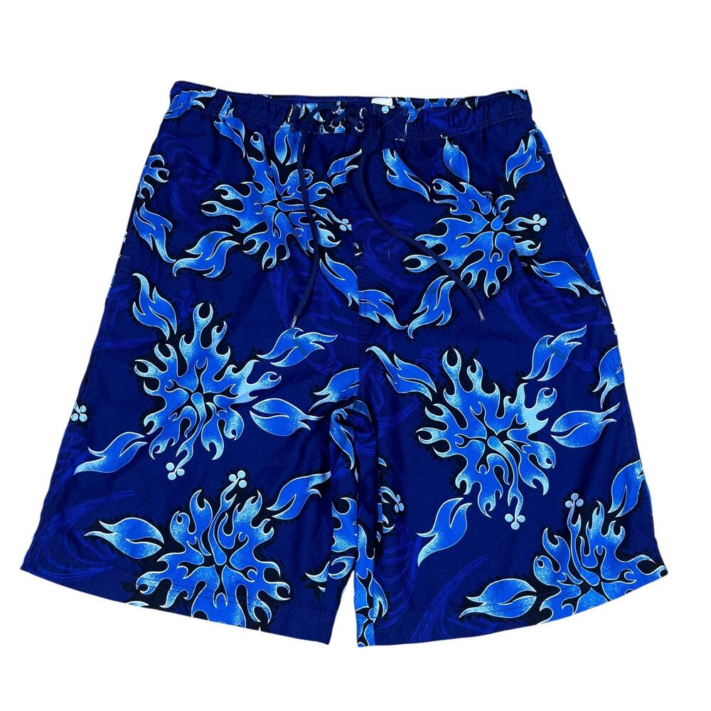 vintage y2k 2000s Piping Hot swim boardshorts floral hawaii tribal surfwear XL